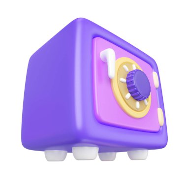 This is Mini Vault 3D Render Illustration Icon, high resolution jpg file, isolated on a white background