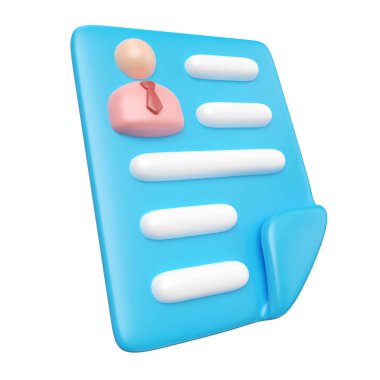 This is Applicant 3D Render Illustration Icon, high resolution jpg file, isolated on a white background