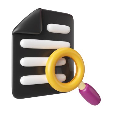 This is Analyze 3D Render Illustration Icon, high resolution jpg file, isolated on a white background