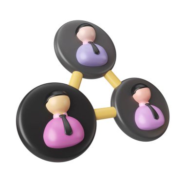 This is Connection 3D Render Illustration Icon, high resolution jpg file, isolated on a white background