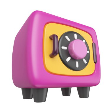 This is Mini Vault 3D Render Illustration Icon, high resolution jpg file, isolated on a white background