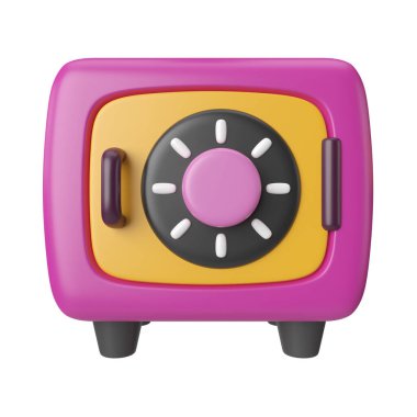 This is Mini Vault 3D Render Illustration Icon, high resolution jpg file, isolated on a white background