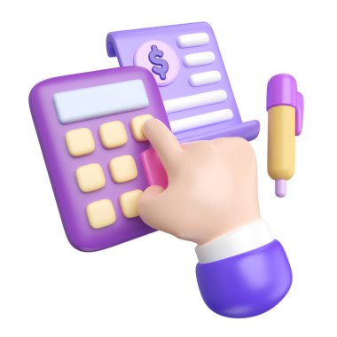This is Payroll 3D Render Illustration Icon, high resolution jpg file, isolated on a white background