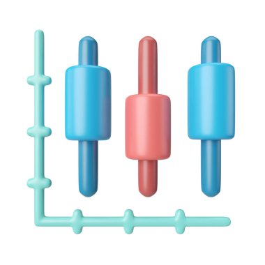 This is Candle Stick 3D Render Illustration Icon, high resolution jpg file, isolated on a white background