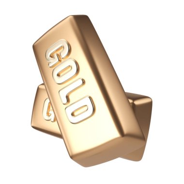 This is Gold 3D Render Illustration Icon, high resolution jpg file, isolated on a white background