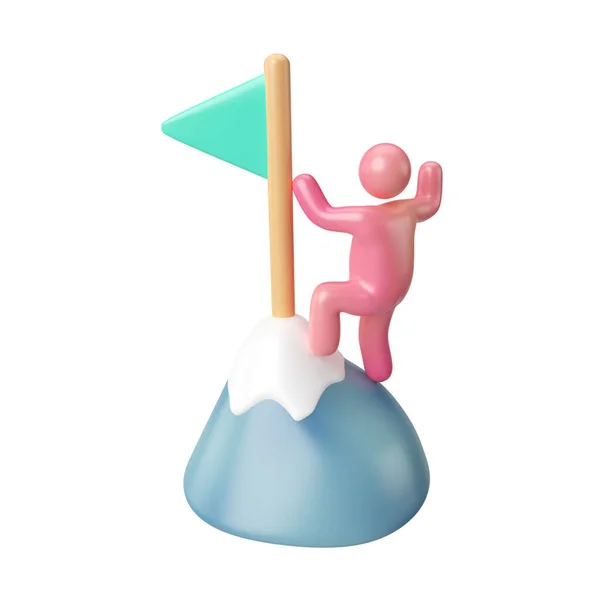 This is Mission 3D Render Illustration Icon, high resolution jpg file, isolated on a white background