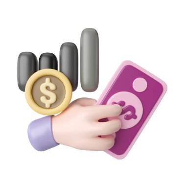 This is Investor 3D Render Illustration Icon, high resolution jpg file, isolated on a white background