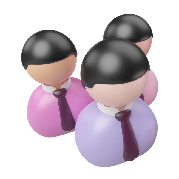 This is Teamwork 3D Render Illustration Icon, high resolution jpg file, isolated on a white background