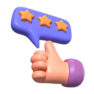 Bu Ürün Gözden Geçirmesi 3D Render İllüstrasyon Simgesi, yüksek çözünürlüklü jpg dosyası, beyaz arkaplanda izole edilmiş.