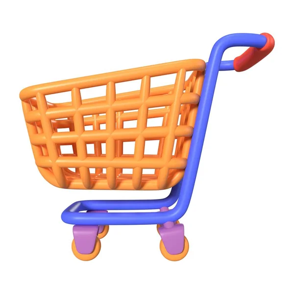 Questo Vuoto Shopping Cart Render Illustration Icon File Jpg Alta — Foto Stock