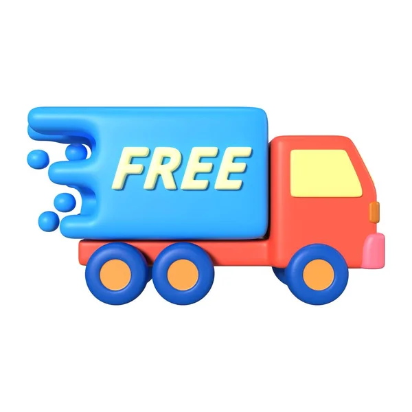 Free Shipping Render Illustration Icon High Resolution Jpg File Isolated — Stock Photo, Image