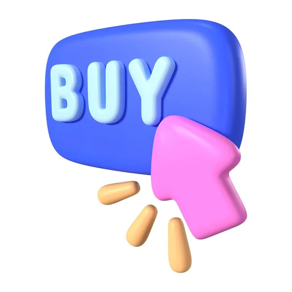 Jest Buy Button Render Ikona Ilustracji Wysokiej Rozdzielczości Plik Jpg — Zdjęcie stockowe