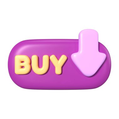 Bu Buy Button 3D Render Resim Simgesi, yüksek çözünürlüklü jpg dosyası, beyaz arkaplanda izole edilmiş