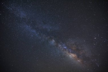 Samanyolu galaksisinin phitsanulok Tayland, açıkça. Uzun pozlama photograph.with tahıl