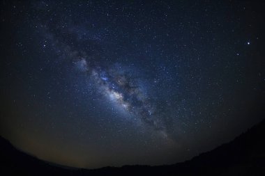 Samanyolu, uzun pozlama fotoğraf, tahıl ile