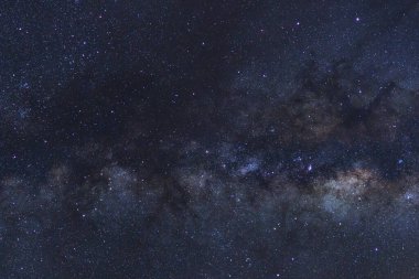 Samanyolu yıldız ve evrendeki, uzun pozlama fotoğraf, tahıl ile uzay tozu ile.