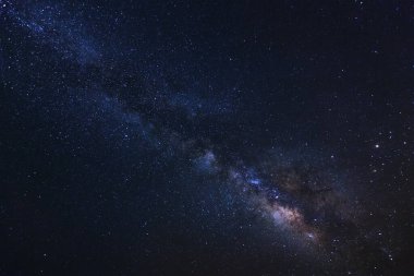 Samanyolu galaksisinin phitsanulok Tayland, açıkça. Uzun pozlama photograph.with tahıl