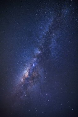 Samanyolu galaksisinin phitsanulok Tayland, açıkça. Uzun pozlama photograph.with tahıl