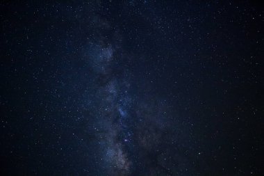 Samanyolu, phitsanulok Tayland. Uzun pozlama photograph.with tahıl