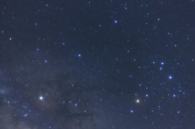 Kainatta yıldızlar ve uzay tozuyla Samanyolu Galaksisi