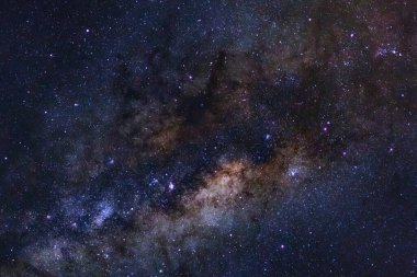 Samanyolu yıldız ve evrenin uzay tozu ile yakın çekim