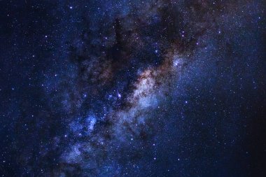 Samanyolu yıldız ve evrenin uzay tozu ile yakın çekim