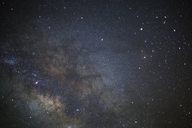 Samanyolu yıldız ve evrenin uzay tozu ile yakın çekim