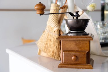 Kahve öğütücüsünde.