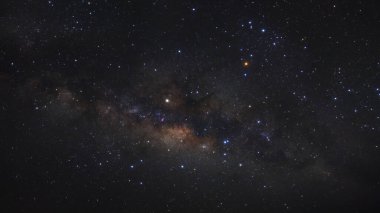 Evrende yıldızlar ve uzay tozuyla Panorama Samanyolu Galaksisi