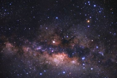 Samanyolu yıldız ve evrenin uzay tozu ile yakın çekim