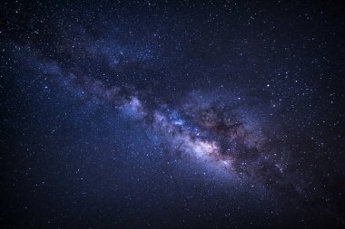 Açıkça Samanyolu Galaksisi 'nin yıldızları ve uzay tozları Tayland' da phitsanulok 'ta..