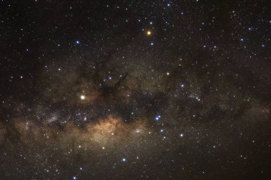 Samanyolu yıldız ve evrendeki, uzun pozlama fotoğraf, tahıl ile uzay tozu ile.