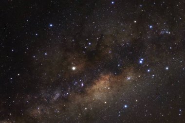 Samanyolu yıldız ve evrenin uzay tozu ile yakın çekim 