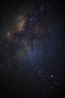 Samanyolu yıldız ve evrenin uzay tozu ile yakın çekim 