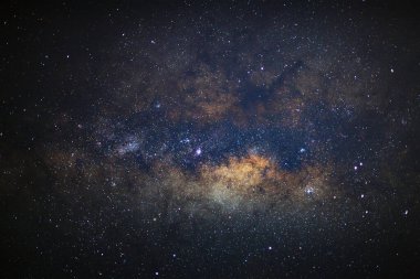 Samanyolu yıldız ve evrenin uzay tozu ile yakın çekim 