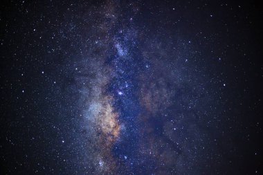 Samanyolu yıldız ve evrenin uzay tozu ile yakın çekim 
