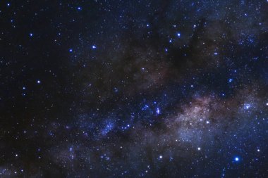 Samanyolu yıldız ve evrendeki, uzun pozlama fotoğraf, tahıl ile uzay tozu ile.