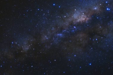 Samanyolu yıldız ve evrendeki, uzun pozlama fotoğraf, tahıl ile uzay tozu ile.