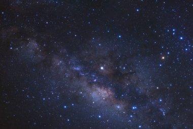 Samanyolu yıldız ve evrendeki, uzun pozlama fotoğraf, tahıl ile uzay tozu ile.