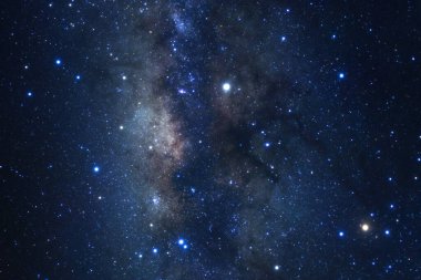 Samanyolu yıldız ve evrenin uzay tozu ile yakın çekim