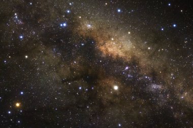 Samanyolu yıldız ve evrenin uzay tozu ile yakın çekim