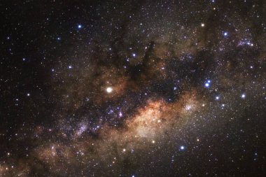 Samanyolu yıldız ve evrenin uzay tozu ile yakın çekim