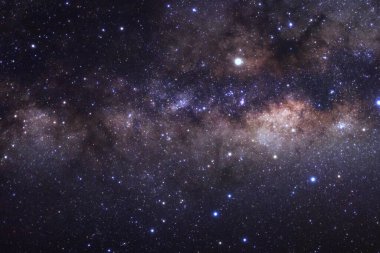 Samanyolu yıldız ve evrenin uzay tozu ile yakın çekim