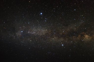 Kainatta yıldızlar ve uzay tozuyla Samanyolu Galaksisi