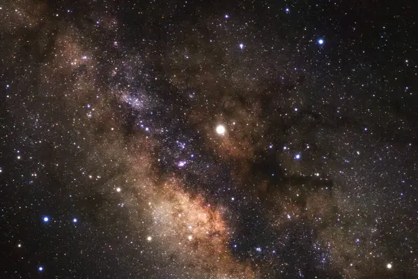 Samanyolu yıldız ve evrenin uzay tozu ile yakın çekim