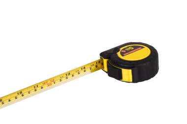 Beyaz arka grupta izole edilmiş bant ölçümü