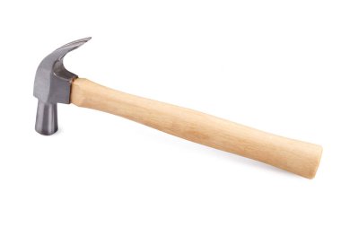 Beyaz bir arka plan üzerinde izole çekiç