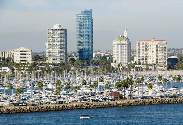 Long Beach Kalifornia Stany Zjednoczone Listopada 2022 Widok Port Budynki — Zdjęcie stockowe