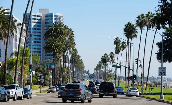Long Beach Kalifornia Stany Zjednoczone Listopada 2022 Widok Ruch Uliczny — Zdjęcie stockowe