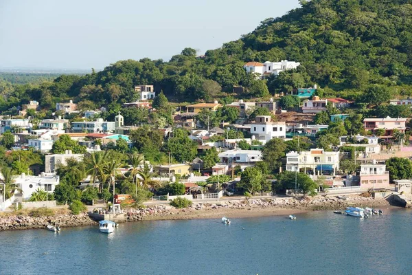 Mazatlan Mexico November 2022 Afstand Uitzicht Baai Resorts Boten Gebouwen — Stockfoto